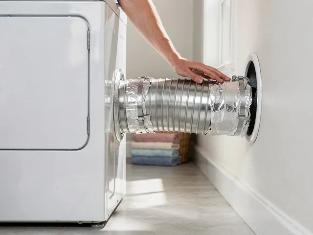 Professional dryer vent hose installation by Hanson Dryer Vent Cleaning in Hanson