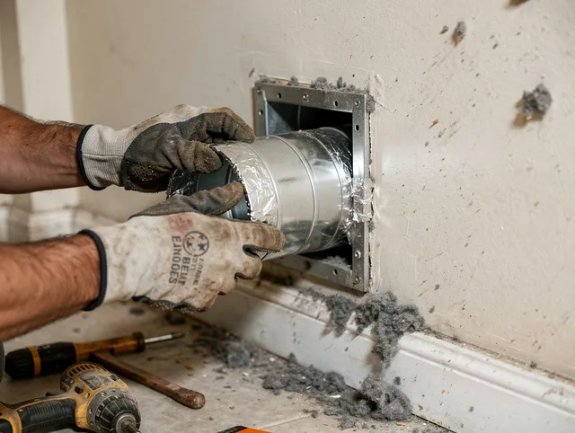 Professional dryer vent repair and installation by Hanson Dryer Vent Cleaning in Hanson