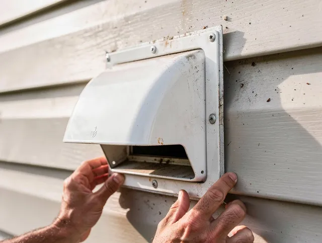 Hanson Dryer Vent Cleaning technician delivering thorough residential dryer vent cleaning service in Hanson